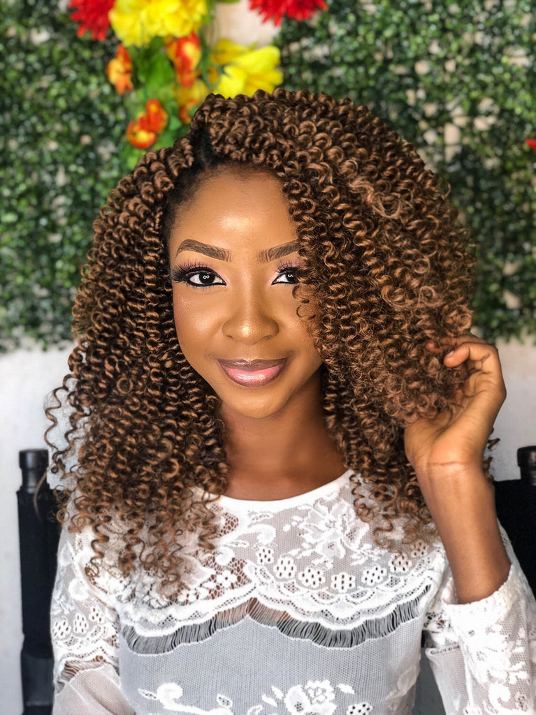 Qeemah Afro Kinky (2 Tone Color) - Kinky Curl Crochet Braids