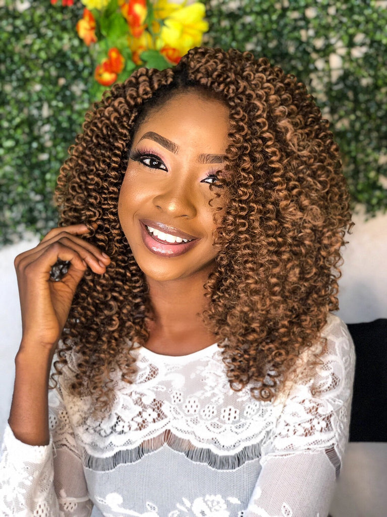 Qeemah Afro Kinky (2 Tone Color) - Kinky Curl Crochet Braids