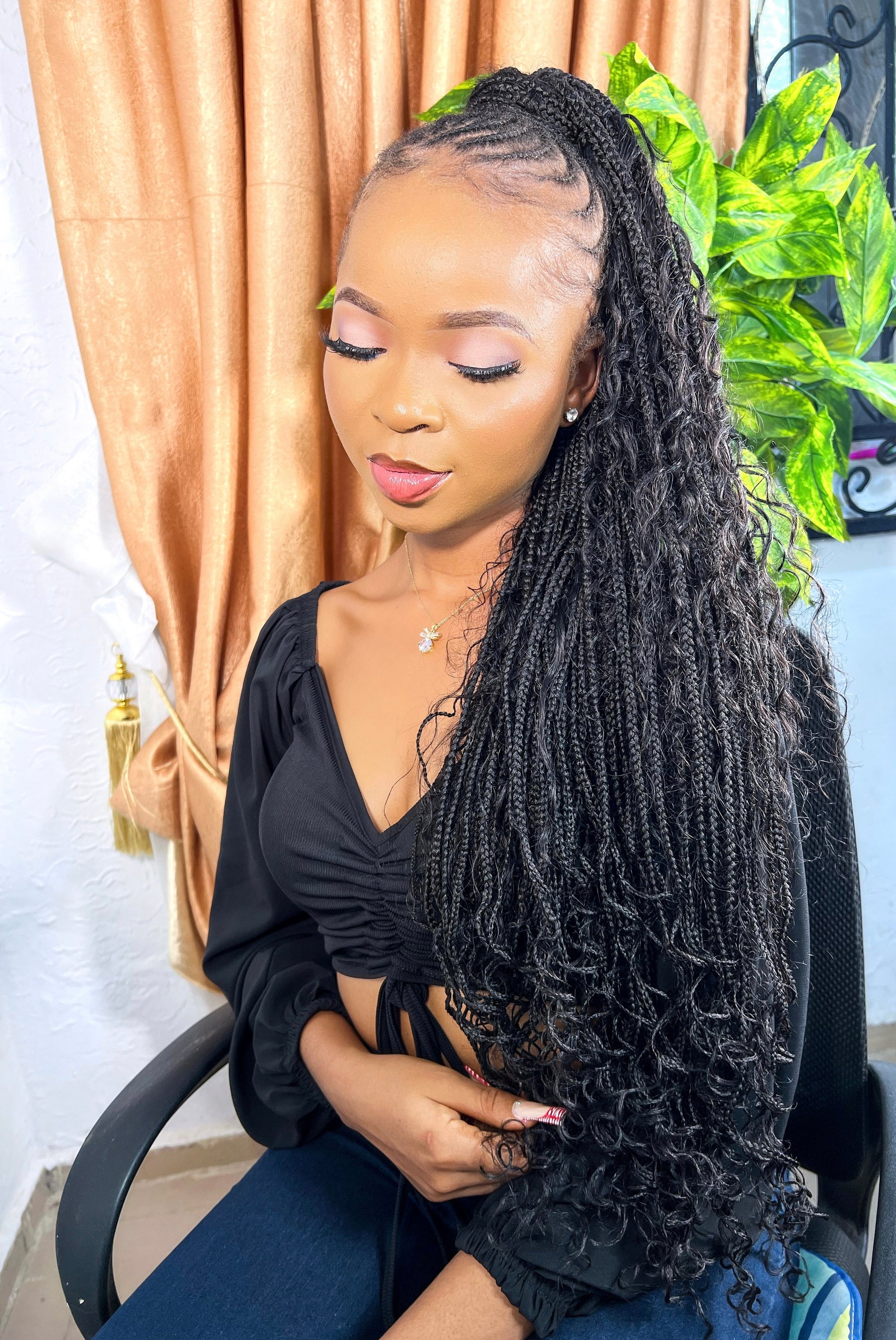 Ponytail | Boho Braids Ponytail Wig | Blvck Hair NG display picture 2